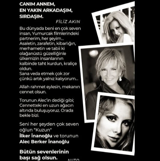 Filiz Akın'ın oğlu İlker İnanoğlu'ndan ilk paylaşım geldi: Canım annem, sırdaşım! - 2. Resim