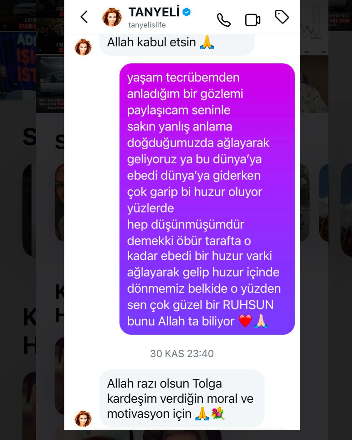 Tolga Karel, Tanyeli ile son konuşmalarını paylaştı! O mesaj okuyan herkesi üzdü - 4. Resim