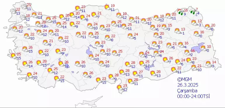 26 Mart Çarşamba yarın İstanbul'da hava nasıl olacak? Yarın İstanbul'da yağmur yağacak mı? - 1. Resim