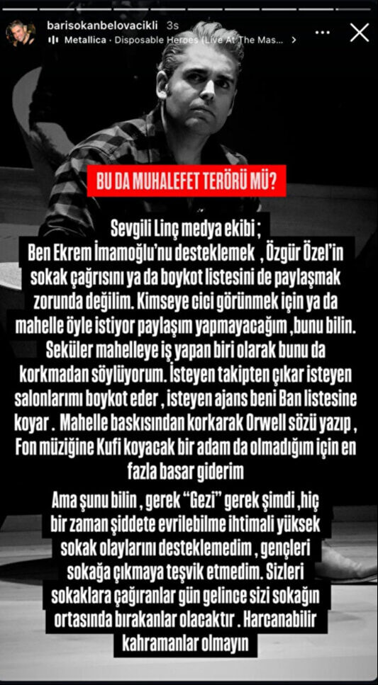 Fenomen Barış Okan Belovacıklı'dan CHP'ye linç ve boykot tepkisi: Bu da muhalefet terörü mü? - 2. Resim