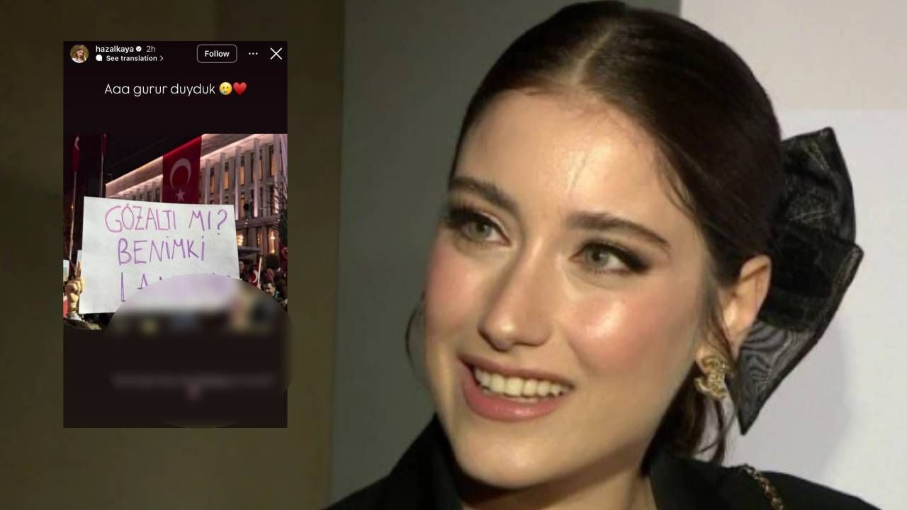 Hazal Kaya&#039;nın destek paylaşımı tepki çekti! Hemen silip, özür diledi ama iş işten geçti