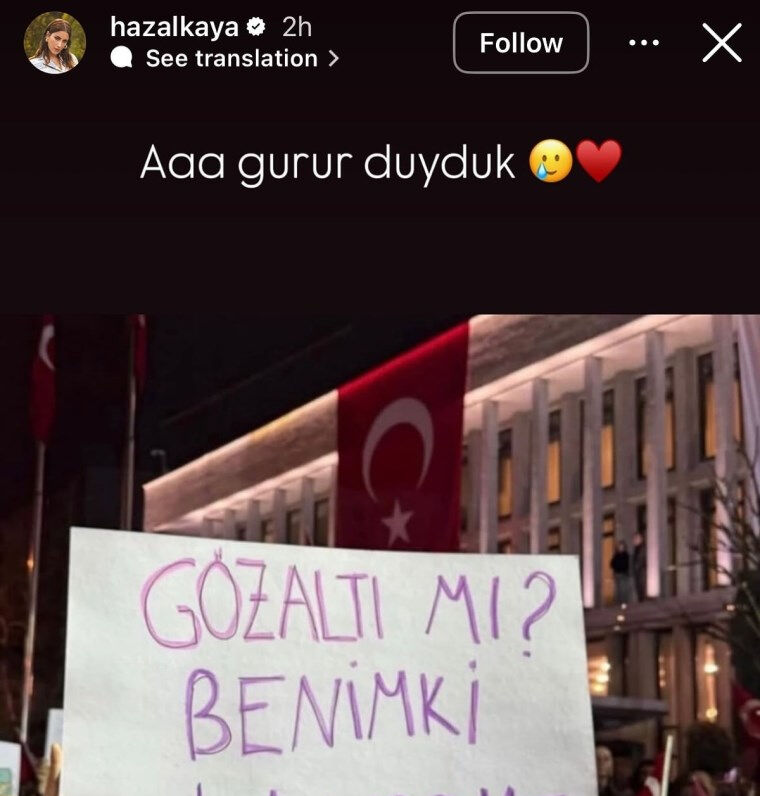 Hazal Kaya'nın destek paylaşımı tepki çekti! Hemen silip, özür diledi ama iş işten geçti Hazal Kaya'nın destek paylaşımı tepki çekti! Hemen silip, özür diledi ama iş işten geçti - 2. Resim