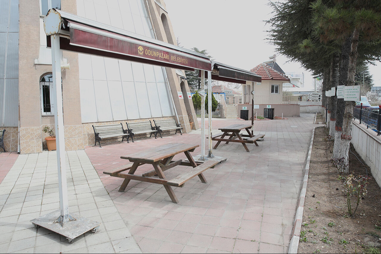 &Ccedil;evreci imamdan dikkat &ccedil;eken levhalar! Cami bah&ccedil;esindeki ağa&ccedil;larla ders verdi - 5. Resim