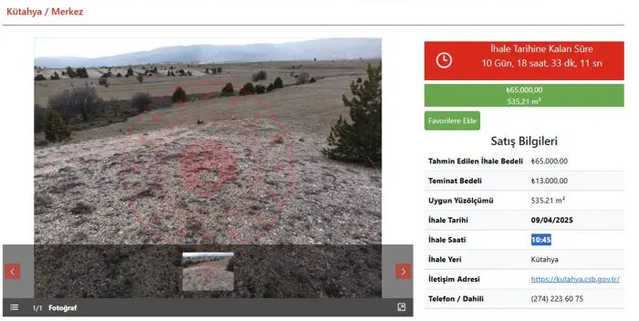 Milli Emlak ilan açtı! 25 bin liraya tarla, 65 bin liraya arsa satışa çıktı - 3. Resim