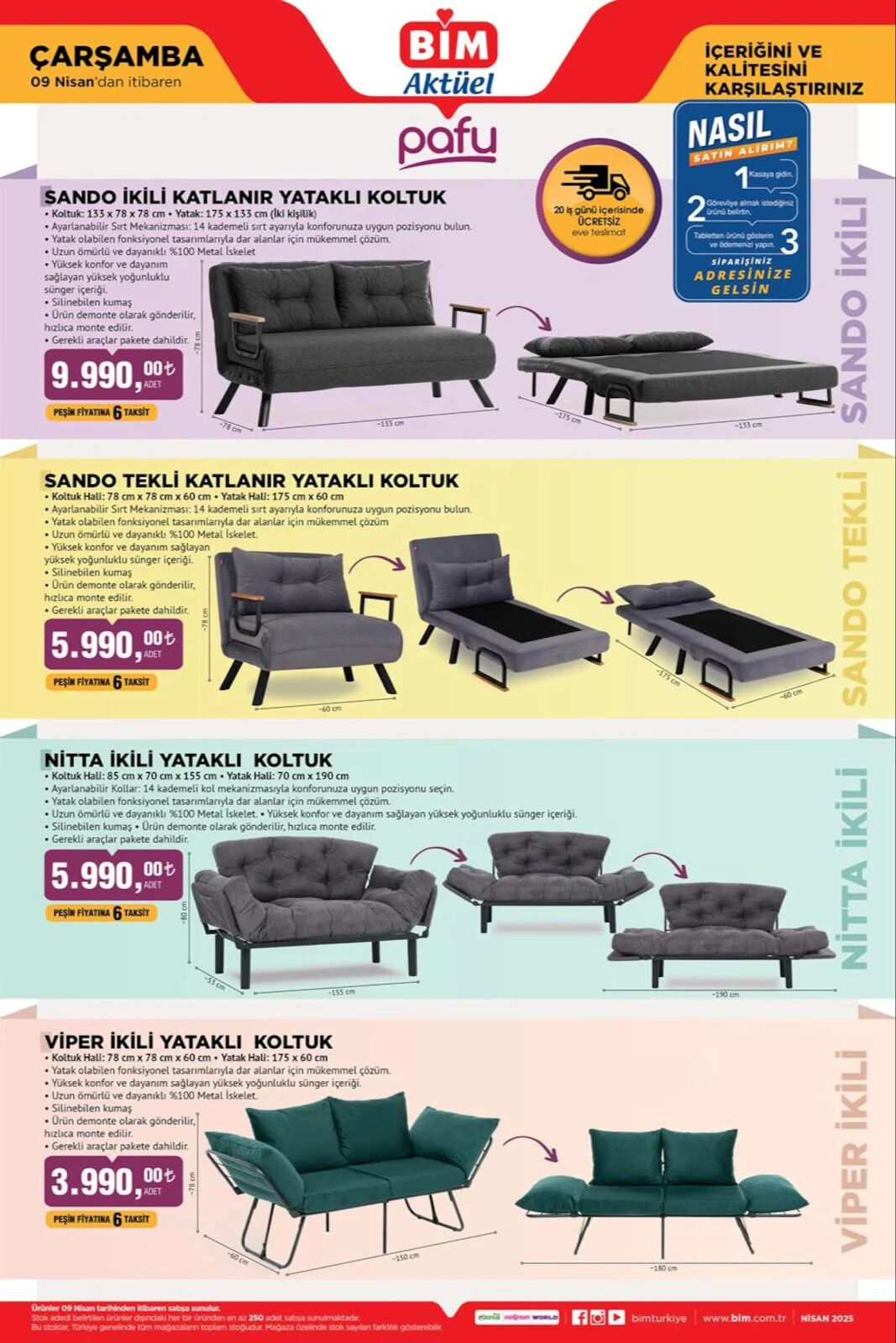 BİM'e buzdolabı ve koltuk geliyor! 9 Nisan 2025 BİM'e hangi ürünler geldi? - 2. Resim