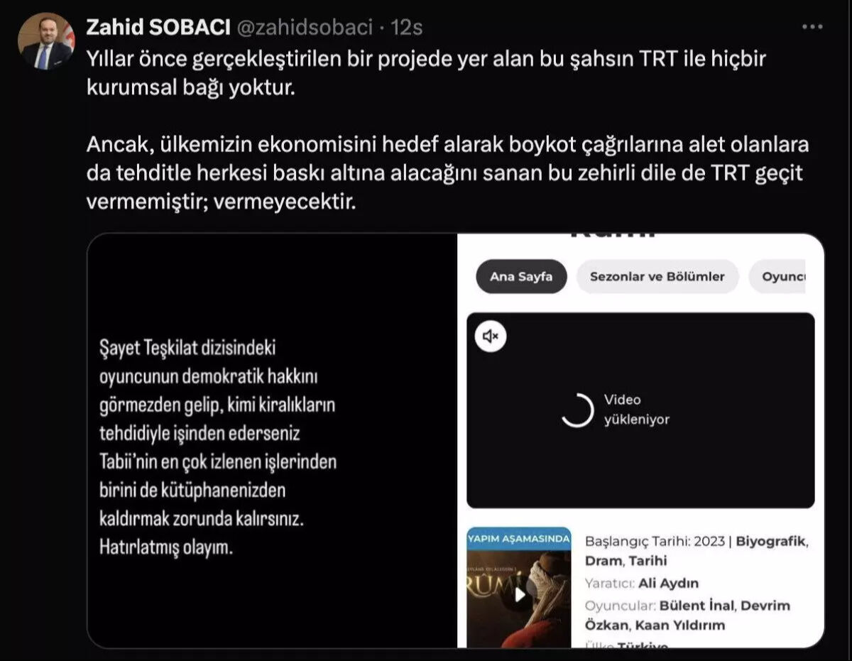 Muhalefetin boykot çağrısı sonrası TRT'yi tehdit etmişti! Senarist Ali Aydın'ın dizisi Tabii'den kaldırıldı - 3. Resim