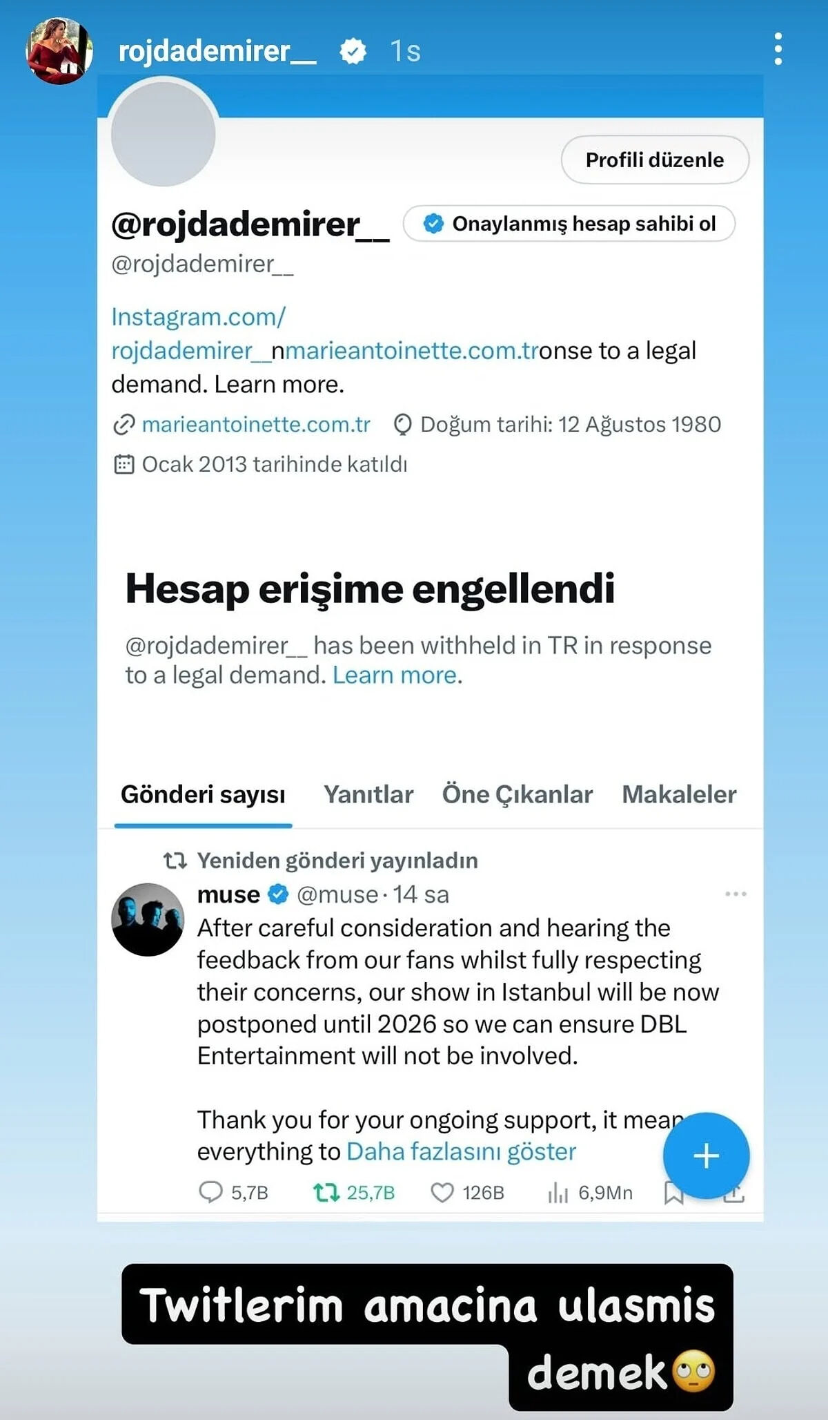 Boykot çağrısı yağmışlardı! Rojda Demirer ve Alican Yücesoy’un hesaplarına erişim engeli getirildi - 3. Resim