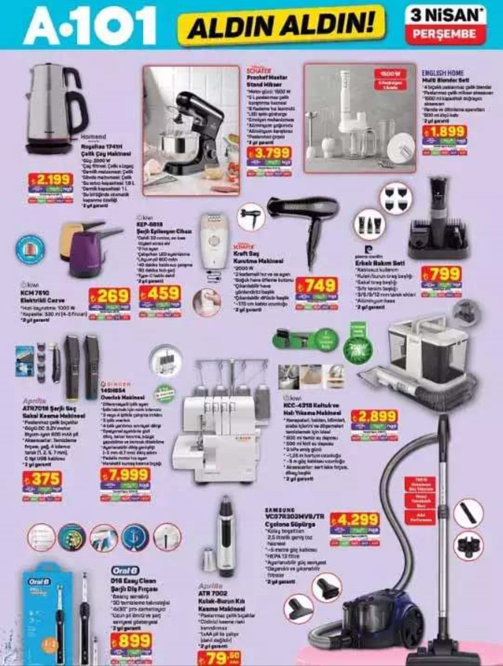 Bugün A101'e neler geliyor? 3 Nisan Perşembe aktüel kataloğu yayımlandı - 4. Resim