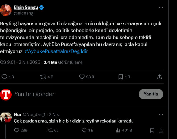 Oyuncu Elçin Sangu'nun TRT itirafı sosyal medyayı ayağa kaldırdı! Tepkiler üst üste geldi Oyuncu Elçin Sangu'nun TRT itirafı sosyal medyayı ayağa kaldırdı! Tepkiler üst üste geldi - 4. Resim