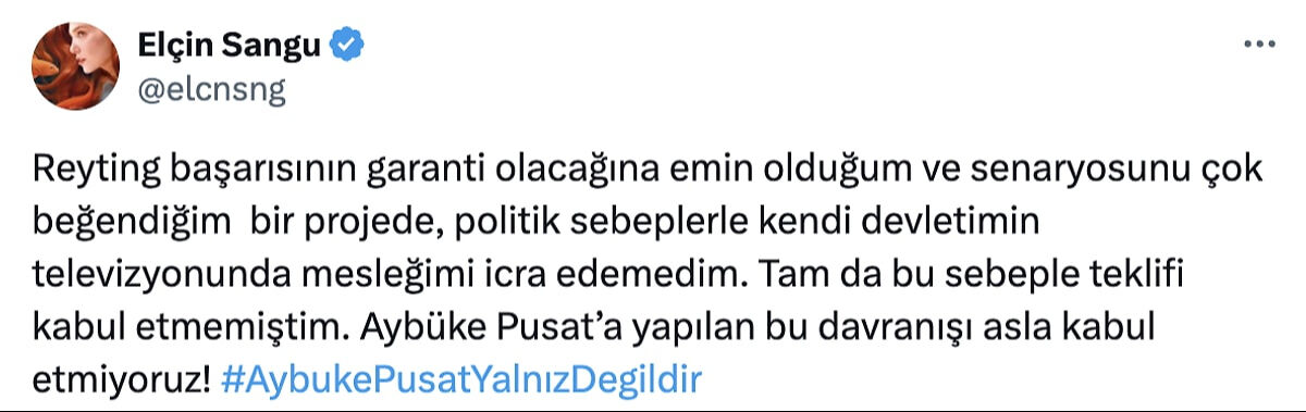 Oyuncu Elçin Sangu'nun TRT itirafı sosyal medyayı ayağa kaldırdı! Tepkiler üst üste geldi Oyuncu Elçin Sangu'nun TRT itirafı sosyal medyayı ayağa kaldırdı! Tepkiler üst üste geldi - 3. Resim