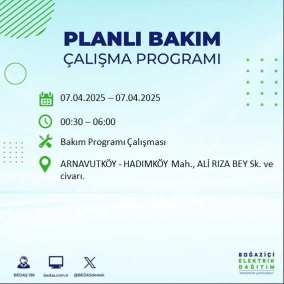 İstanbul elektrik kesintisi olacak ilçeler belli oldu! 7 Nisan BEDAŞ elektrik kesintisi sorgulama - 1. Resim