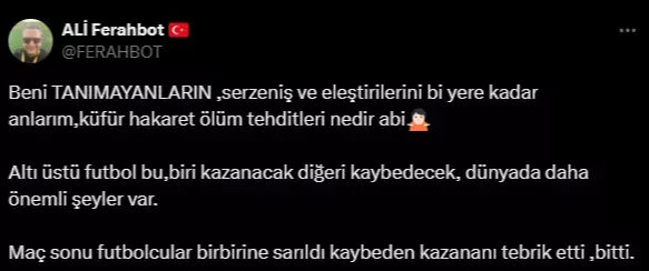 Kritik maçın spikeri Ali Ferahbot 'ölüm tehdidi' aldığını açıkladı! Sebebi ise şoke etti Kritik maçın spikeri Ali Ferahbot 'ölüm tehdidi' aldığını açıkladı! Sebebi ise şoke etti - 1. Resim