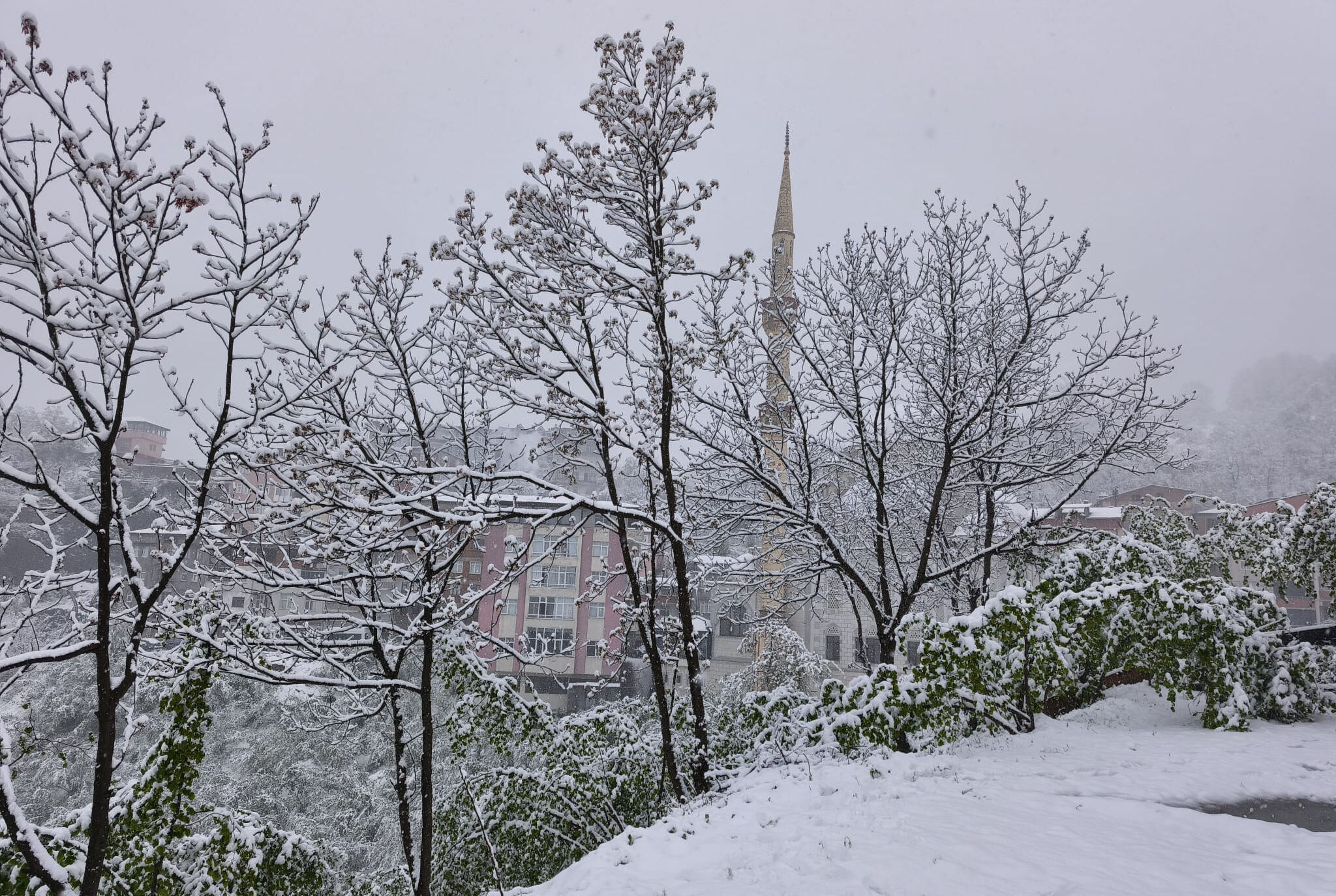 Çok sayıda il nisan ayında kar sürprizi yaşadı! Her yer bir anda beyaza büründü - 6. Resim