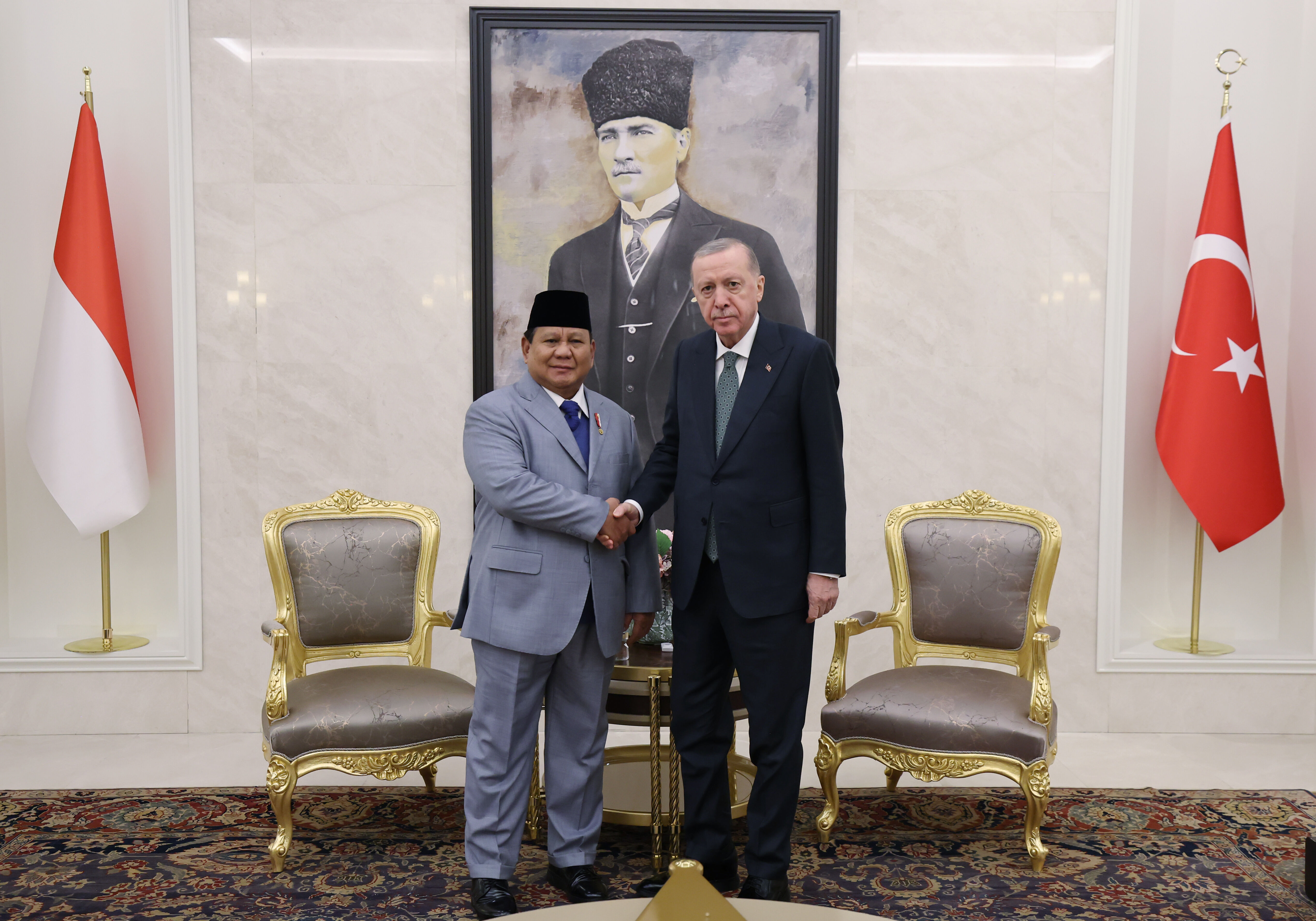 Cumhurbaşkanı Erdoğan, Endonezya Cumhurbaşkanı Subianto'yu resmi törenle karşıladı - 4. Resim