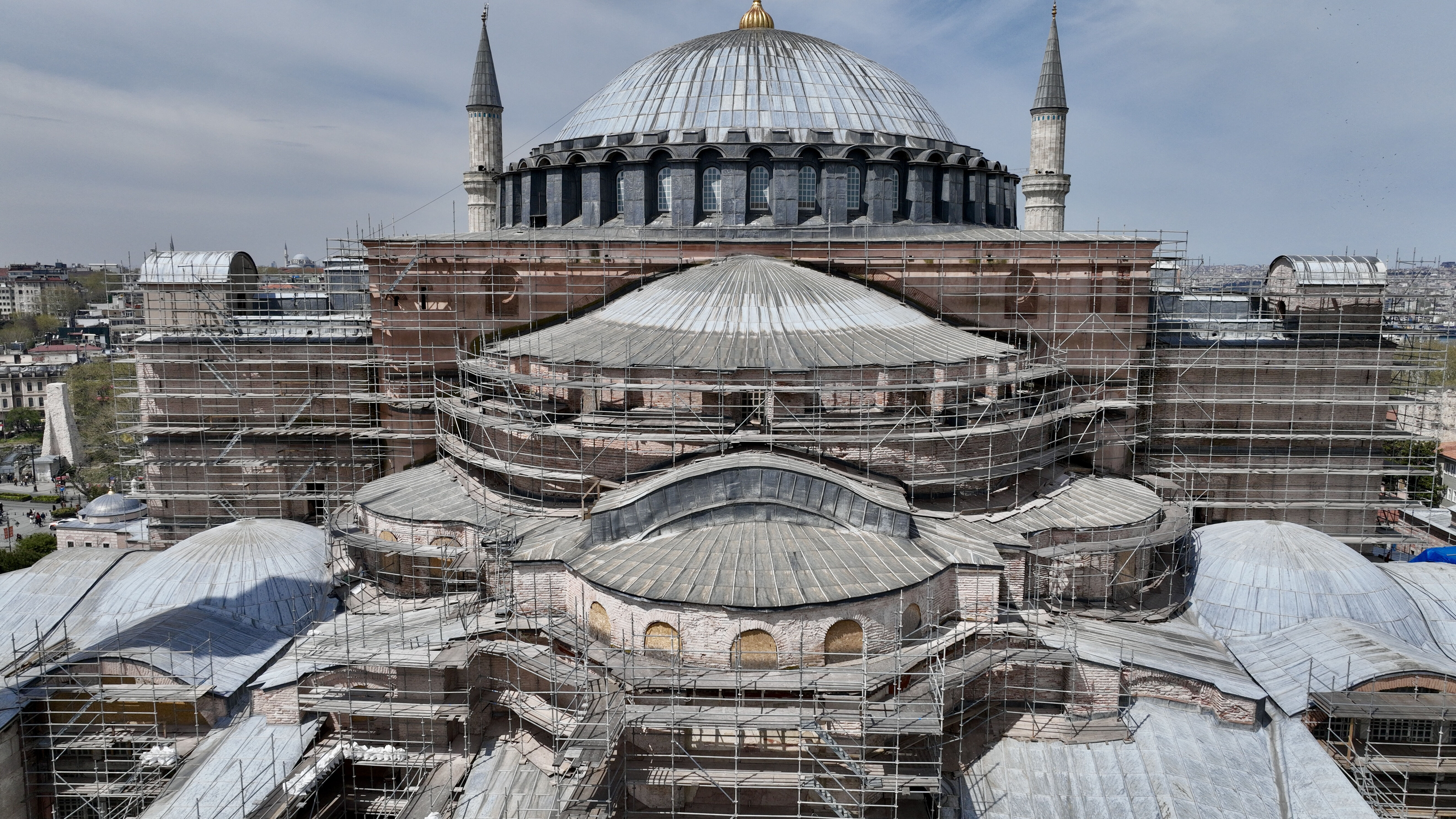 Ayasofya Camii'nde hummalı çalışma! Tarihinin en geniş ve en kapsamlı restorasyonu olacak - 2. Resim