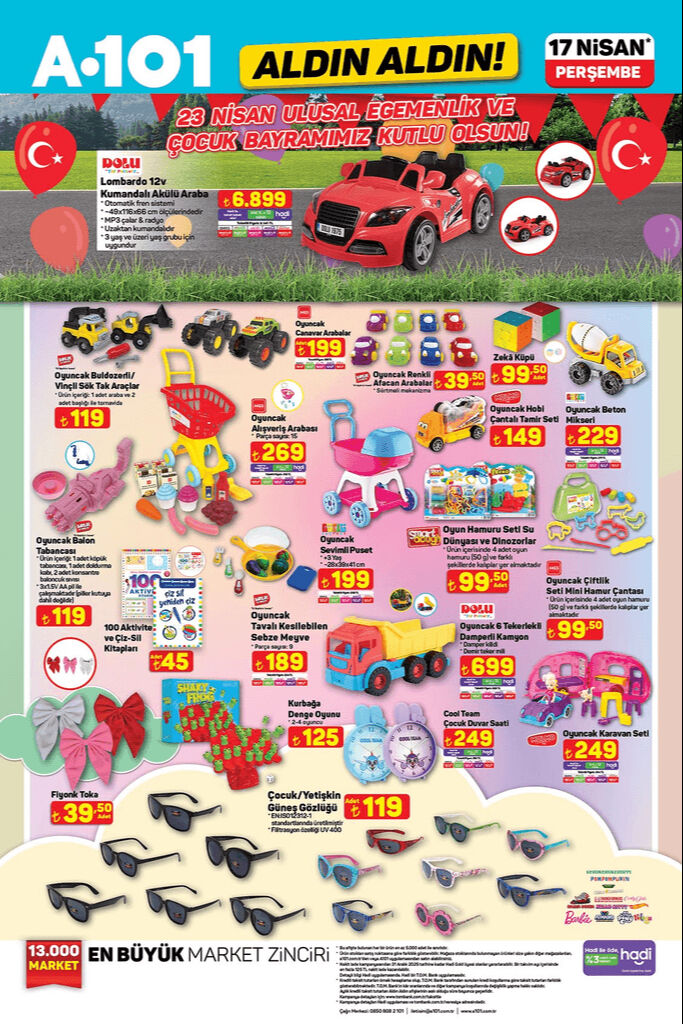 A101’de 23 Nisan havası esiyor! Boks makinesi, akülü araba, trambolin, bisiklet ve daha fazlası bu hafta satışta - 2. Resim