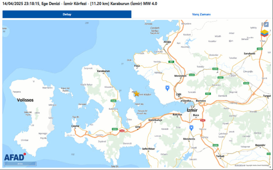 İzmir'de gece yarısı korkutan deprem! Körfez 4.0 ile sallandı İzmir'de gece yarısı korkutan deprem! Körfezi 4.0 ile sallandı - 1. Resim