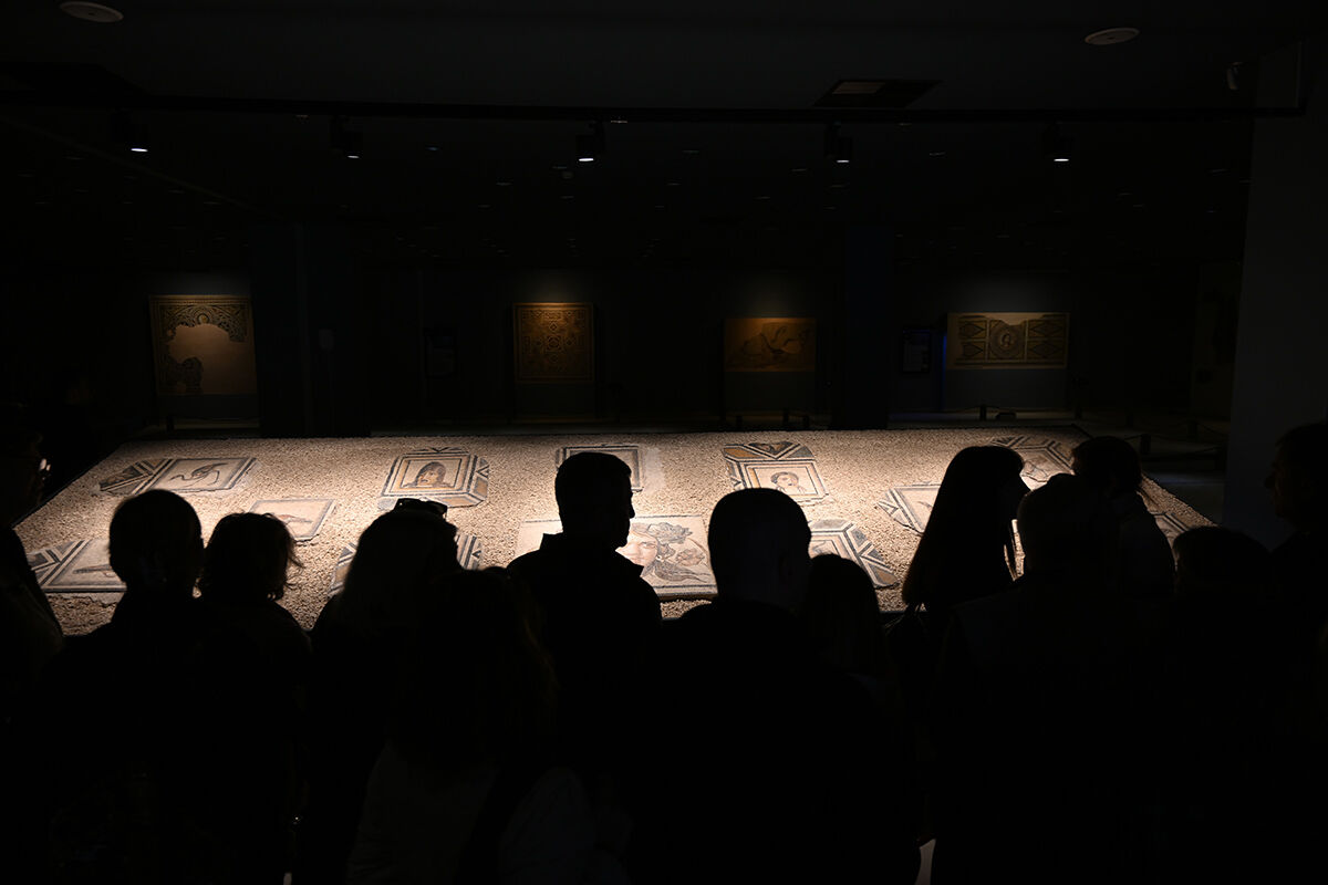 Hırsızların gözünden kaçan 'Çingene Kızı'na akın akın ziyaretçi! Zeugma Mozaik Müzesi doldu taştı Hırsızların gözünden kaçan 'Çingene Kızı'na akın akın ziyaretçi! Zeugma Mozaik Müzesi doldu taştı - 3. Resim