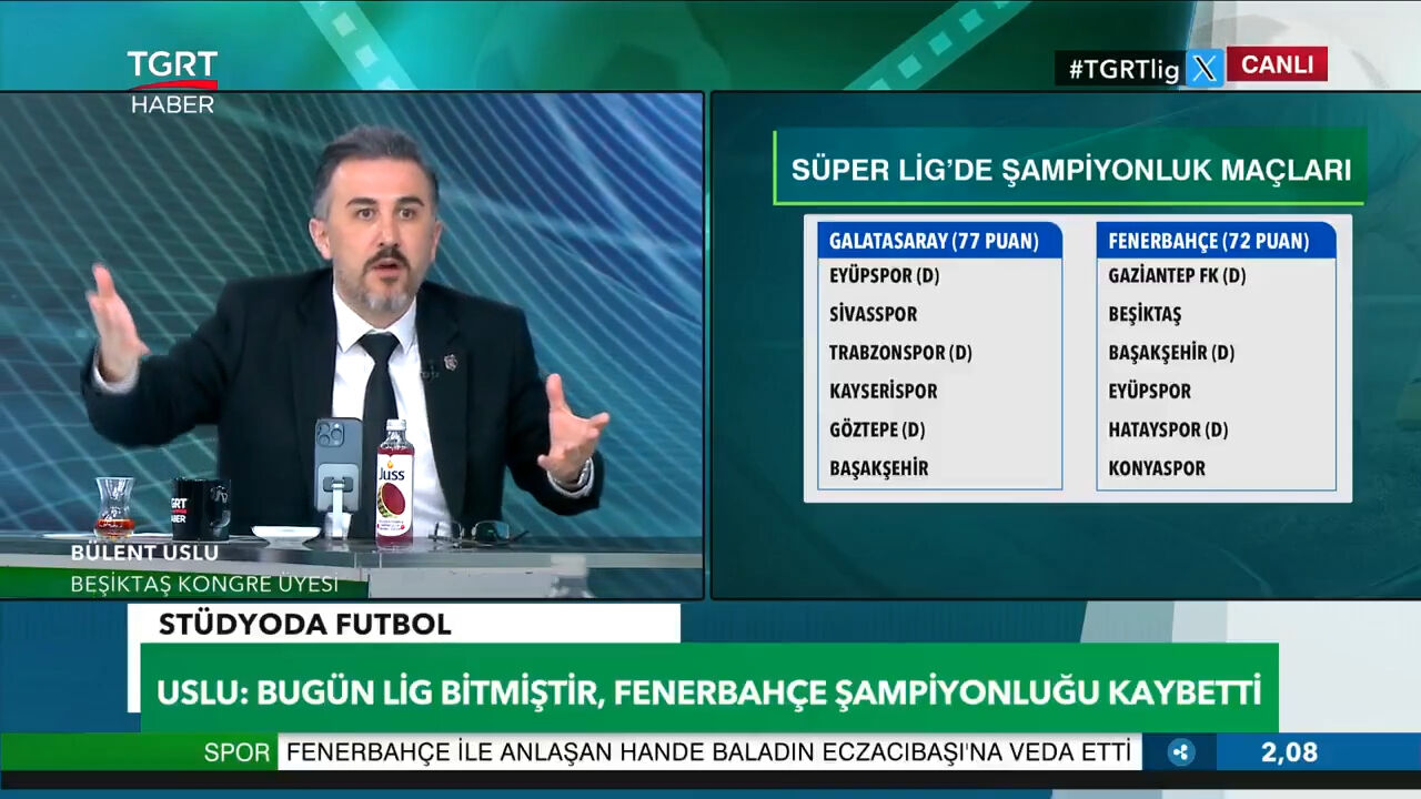 Bülent Uslu'dan Fenerbahçe maçı sonrasında flaş şampiyonluk tahmini Bülent Uslu'dan Fenerbahçe maçı sonrasında flaş şampiyonluk tahmini - 3. Resim