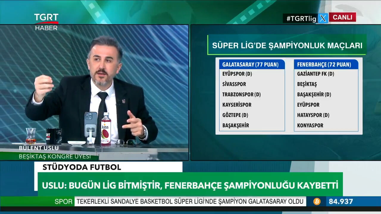 Bülent Uslu'dan Fenerbahçe maçı sonrasında flaş şampiyonluk tahmini Bülent Uslu'dan Fenerbahçe maçı sonrasında flaş şampiyonluk tahmini - 2. Resim