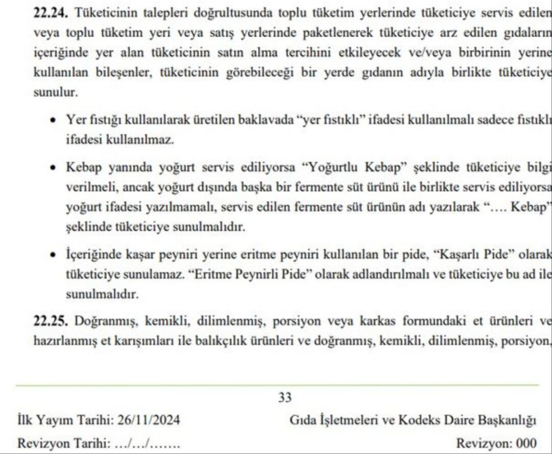 Kaşarlı pide, fıstıklı baklava yasaklandı mı kaşarlı tost satmak yasak mı