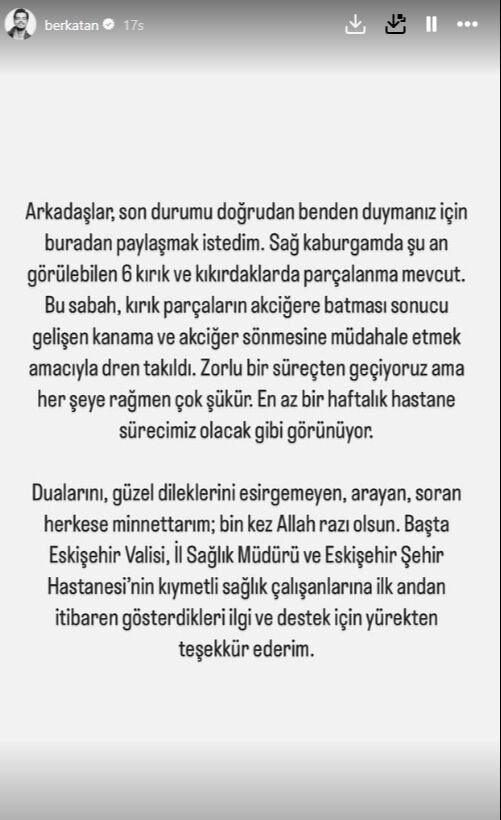 Trafik kazasında ağır yaralanmıştı! Ünlü oyuncu Berk Atan'dan üzen haber - 4. Resim
