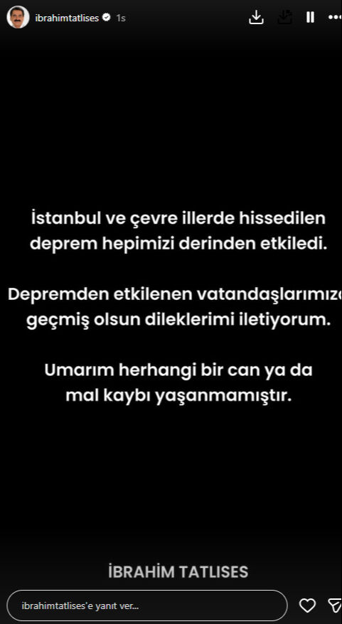 İstanbul'da peş peşe depremler! Ünlü isimler yaşadığı korku dolu anları paylaştı:  İstanbul'da peş peşe depremler! Ünlü isimler yaşadığı korku dolu anları paylaştı - 2. Resim