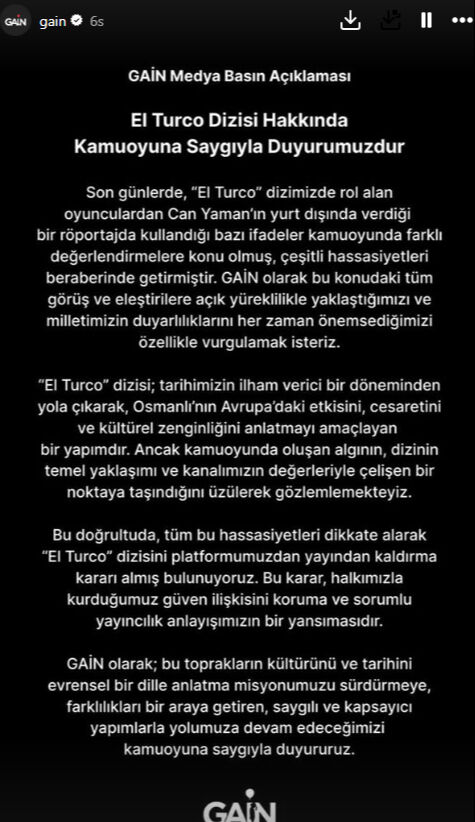 Can Yaman'ın Türkiye ile ilgili soruya verdiği cevap tepki çekmişti! Bu ona pahalıya patladı: Dizisi yayından kaldırıldı Can Yaman'ın Türkiye ile ilgili soruya verdiği cevap tepki çekmişti! Bu ona pahalıya patladı: Dizisi yayından kaldırıldı - 4. Resim