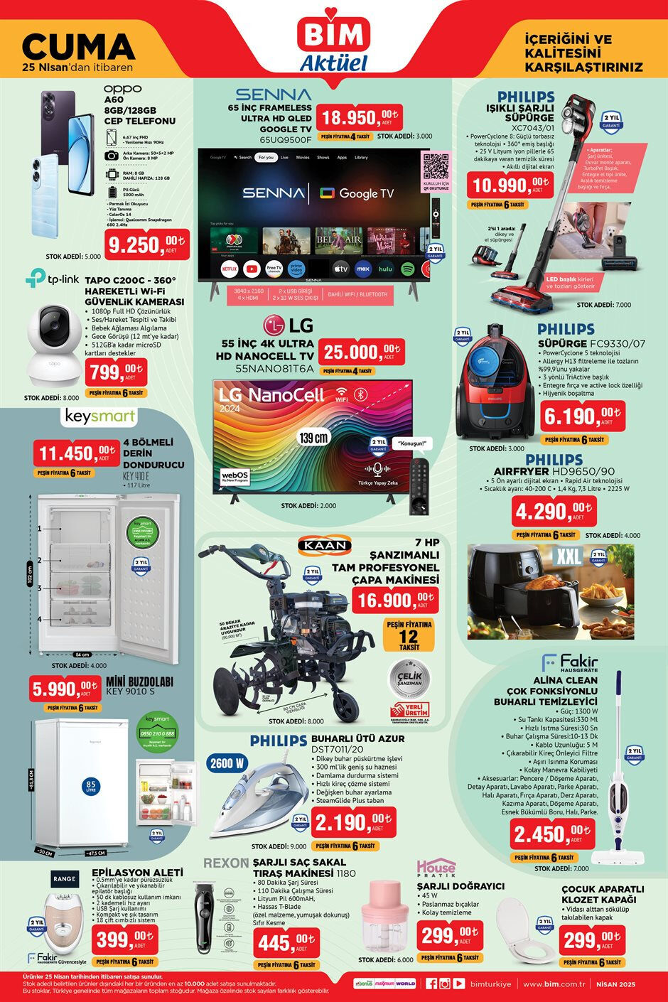 BİM aktüel kataloğu 25 Nisan! Philips ışıklı süpürge, buharlı ütü, katlanır bisiklet ve daha fazlası… - 1. Resim