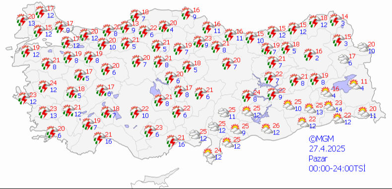 Hafta sonu hava nasıl olacak? 26-27 Nisan için Meteoroloji'den ciddi uyarılar! Hafta sonu hava nasıl olacak? 26-27 Nisan için Meteoroloji'den ciddi uyarılar! - 3. Resim