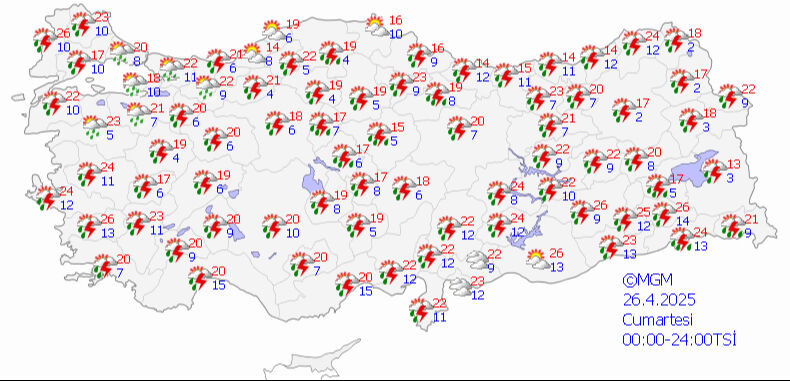Hafta sonu hava nasıl olacak? 26-27 Nisan için Meteoroloji'den ciddi uyarılar! Hafta sonu hava nasıl olacak? 26-27 Nisan için Meteoroloji'den ciddi uyarılar! - 2. Resim