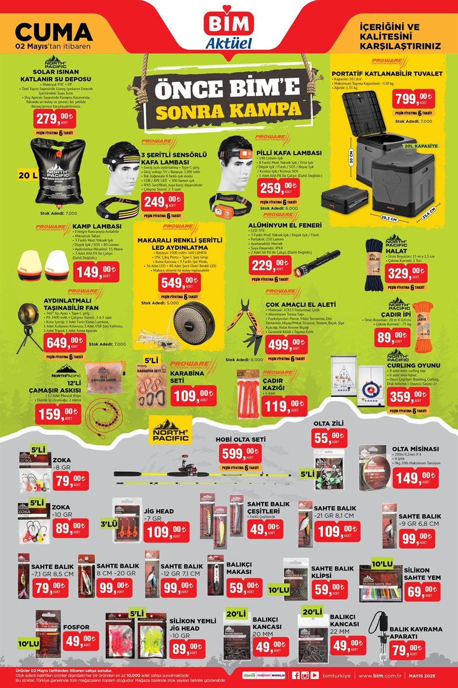 Kampçılar önce BİM'e uğrayacak! 2 Mayıs BİM Aktüel kamp malzemeleri, uygun fiyatlı Stanley Termos, çadırlar içeriyor - 5. Resim