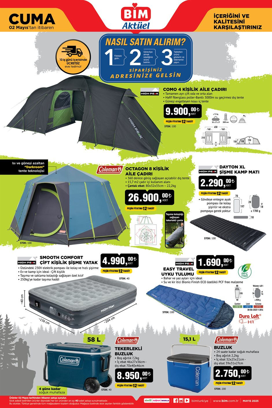 Kampçılar önce BİM'e uğrayacak! 2 Mayıs BİM Aktüel kamp malzemeleri, uygun fiyatlı Stanley Termos, çadırlar içeriyor - 1. Resim