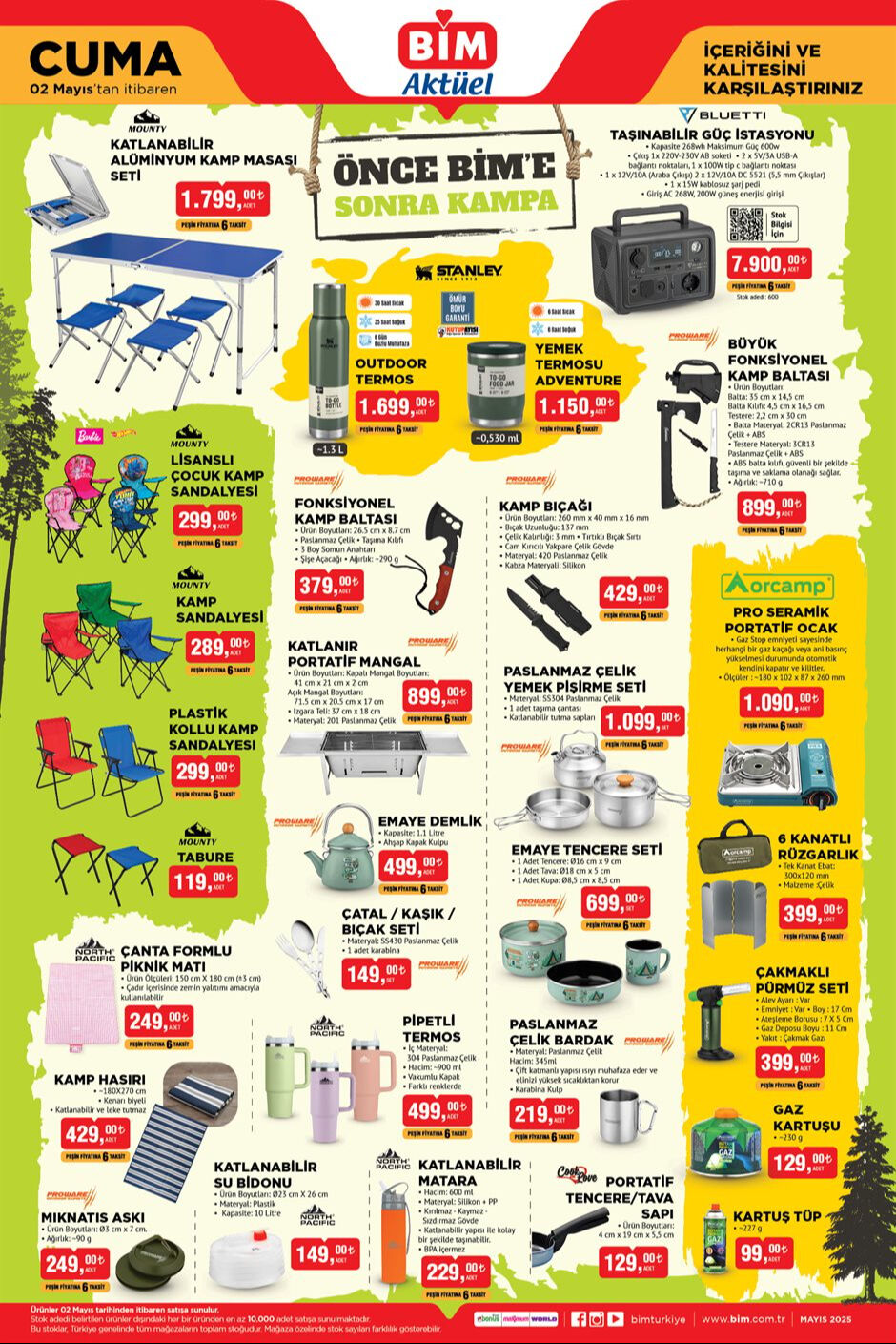 Kampçılar önce BİM'e uğrayacak! 2 Mayıs BİM Aktüel kamp malzemeleri, uygun fiyatlı Stanley Termos, çadırlar içeriyor - 2. Resim
