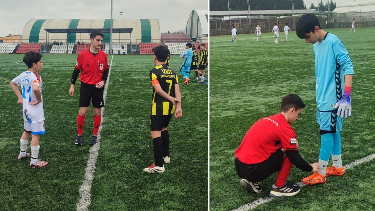 Genç hakemden örnek hareket! Fair-play ruhunu sahaya böyle yansıttı Genç hakemden örnek hareket! Fair-play ruhunu sahaya böyle yansıttı