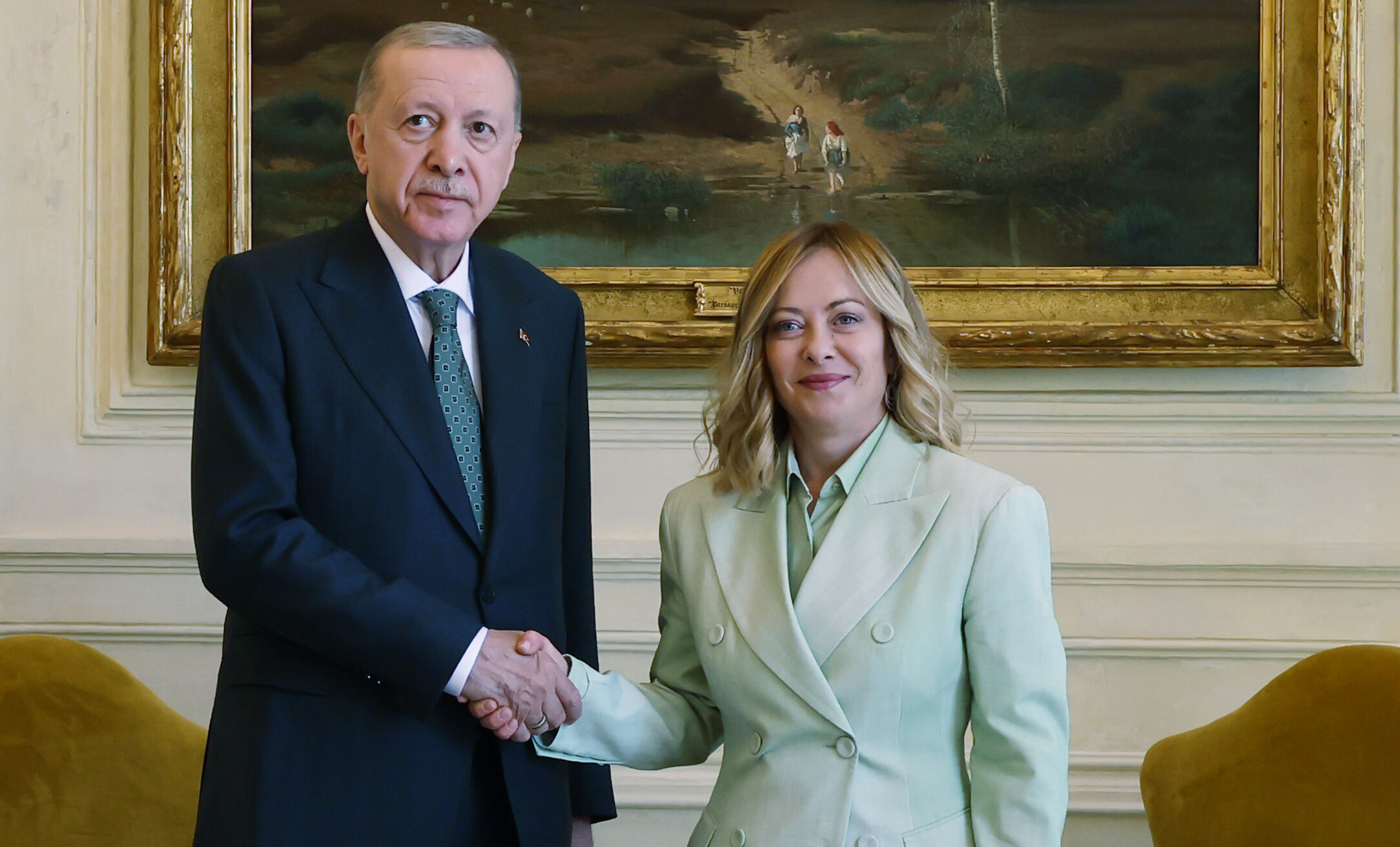 Cumhurbaşkanı Erdoğan, İtalya Başbakanı Meloni ile görüştü - 1. Resim