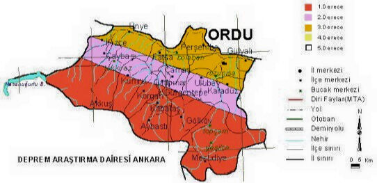 Ordu deprem bölgesinde mi, deprem risk oranı nedir? Ordu deprem riski yüksek olan ilçeler Ordu deprem bölgesinde mi, deprem risk oranı nedir? Ordu deprem riski az olan ilçeler - 3. Resim