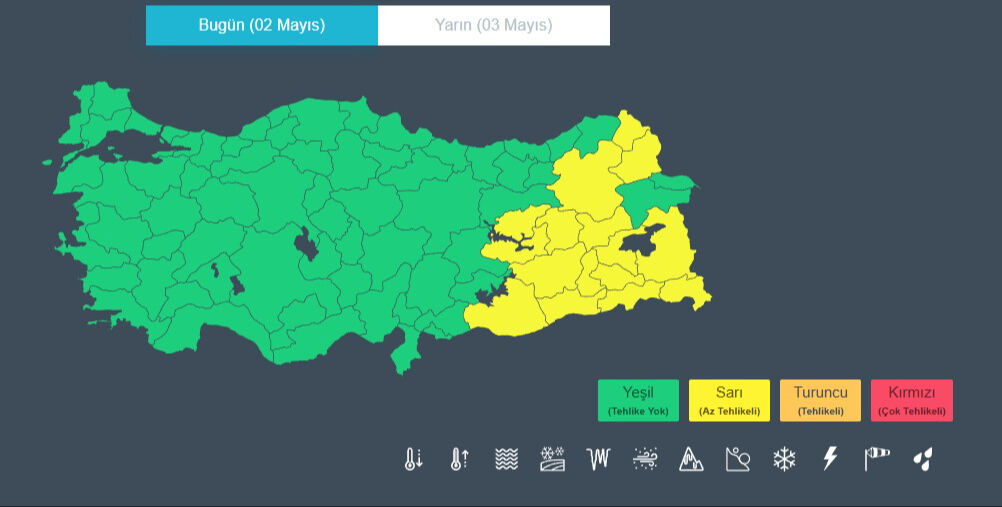 16 kent için sarı kodlu uyarı! Meteoroloji tek tek paylaştı, ya çamur yağacak ya da sağanak - 1. Resim