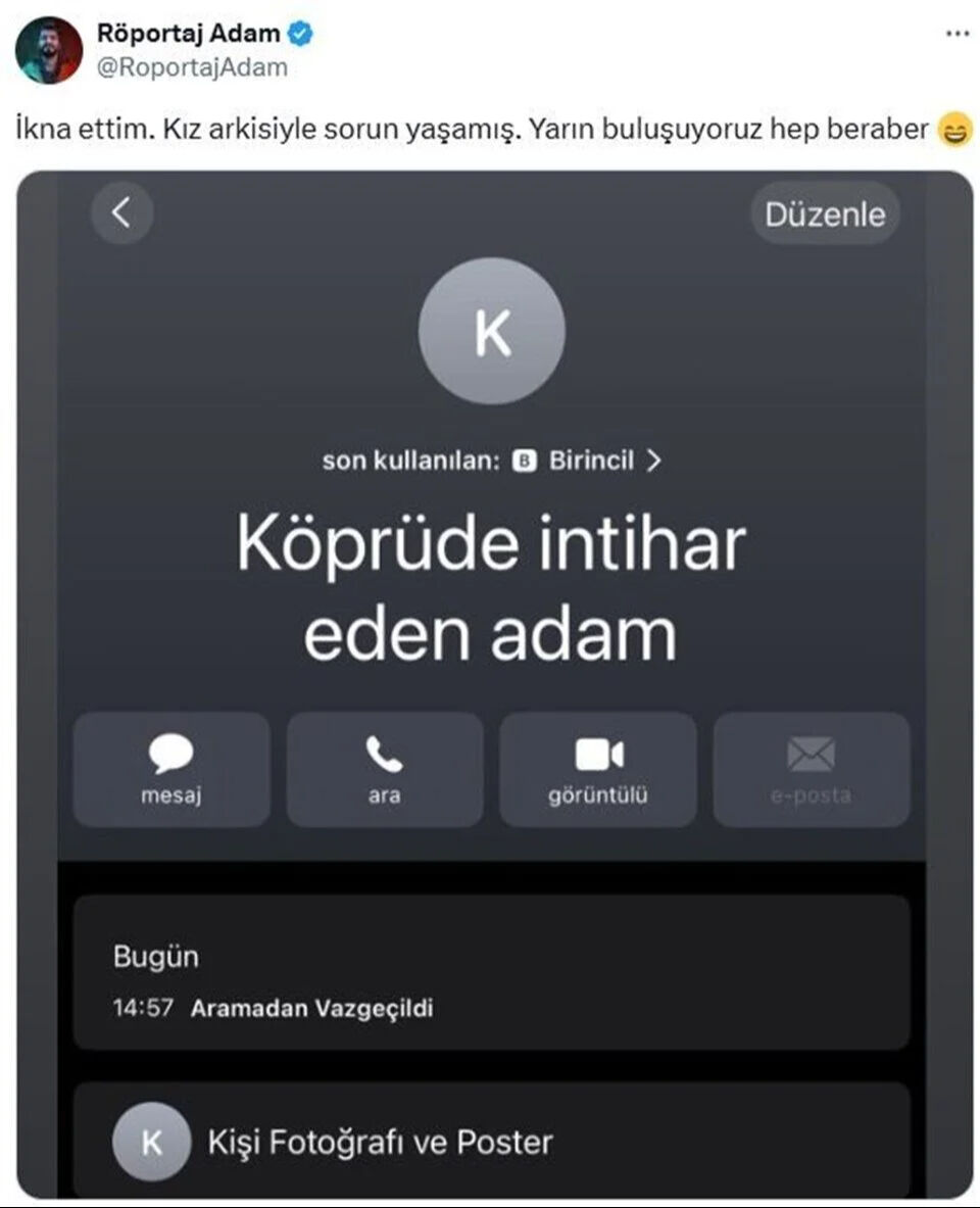 Yürekleri ağızlara getiren olay... Köprüde intihara kalkışan genci 'Röportaj Adam' ikna etti! Yürekleri ağızlara getiren olay... Köprüde intihara kalkışan genci 'Röportaj Adam' ikna etti! - 3. Resim
