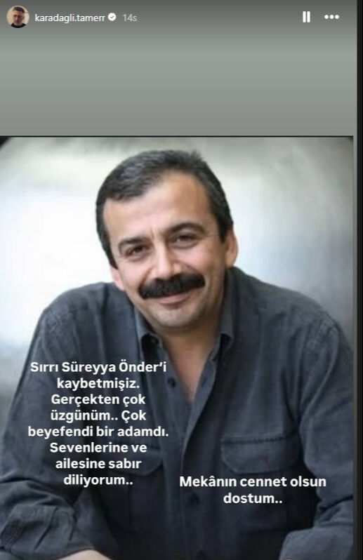 Ünlü isimlerden Sırrı Süreyya Önder'e veda: 