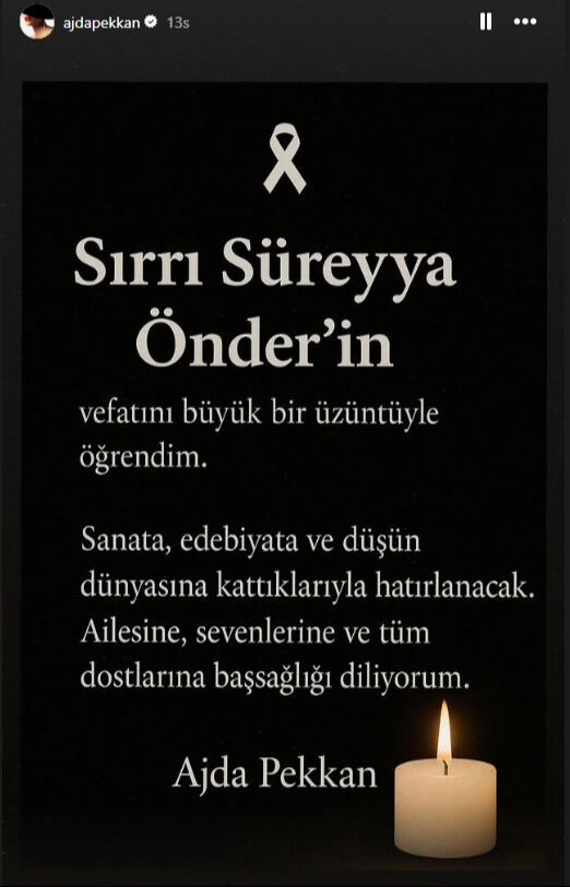 Ünlü isimlerden Sırrı Süreyya Önder'e veda: 
