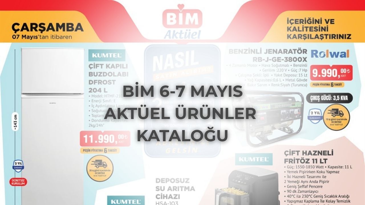 BİM 6-7 Mayıs aktüel ürünler kataloğu: Buzdolabı, makyaj masası ve kahve makinesi geliyor BİM 6-7 Mayıs aktüel ürünler kataloğu: Buzdolabı, makyaj masası ve kahve makinesi geliyor