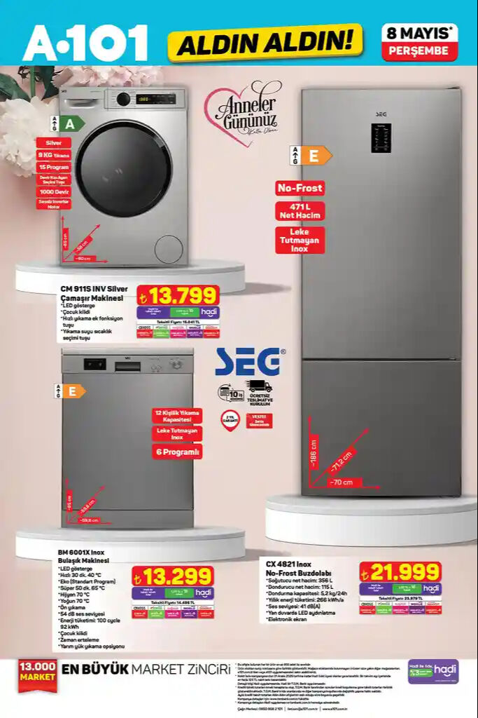 A101’e uğramadan annenize hediye almayın! 8 Mayıs A101 aktüel kataloğu yayında - 2. Resim