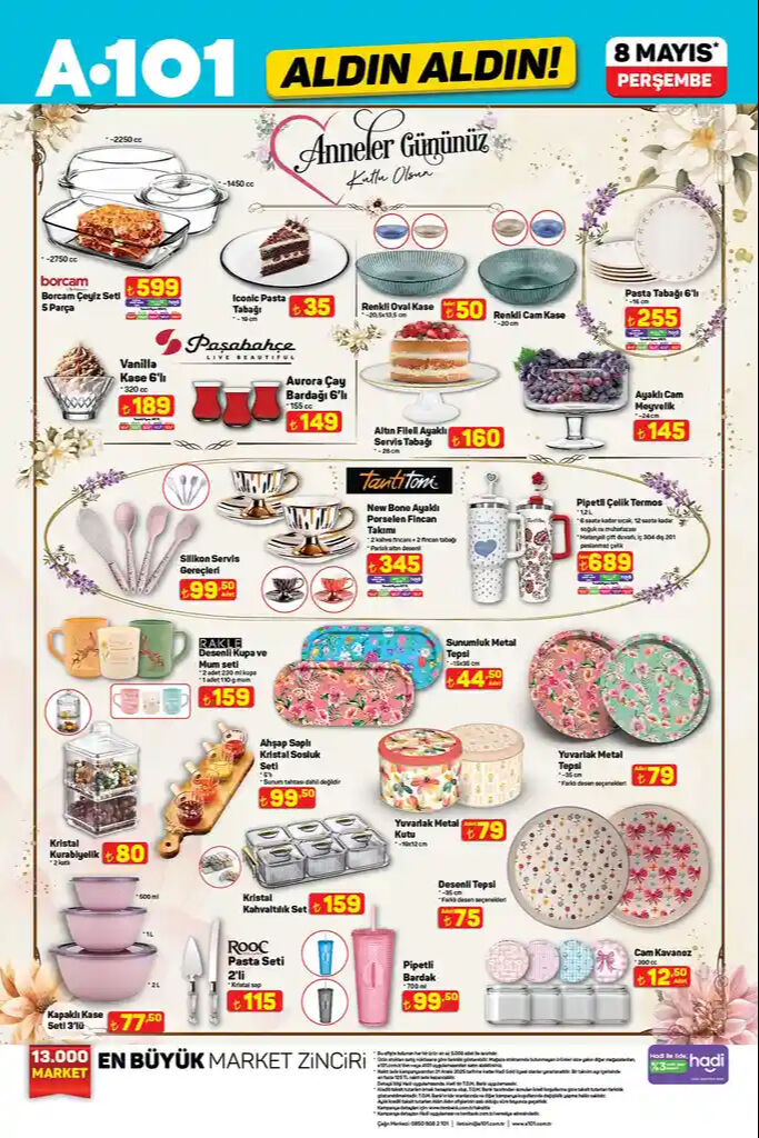 A101’e uğramadan annenize hediye almayın! 8 Mayıs A101 aktüel kataloğu yayında - 1. Resim