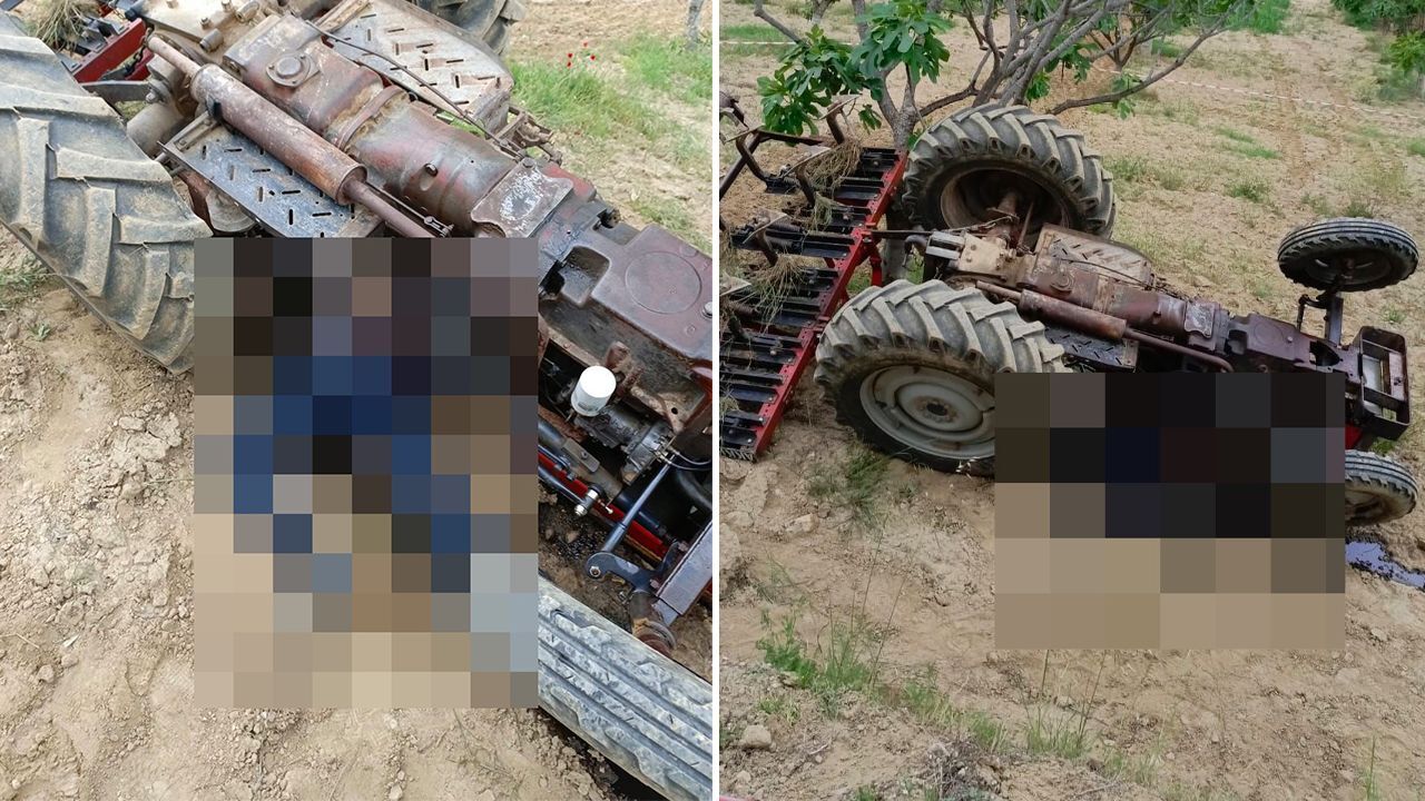 Traktör devrildi, altında kalan şahıs feci şekilde can verdi Traktör devrildi, altında kalan şahıs feci şekilde can verdi