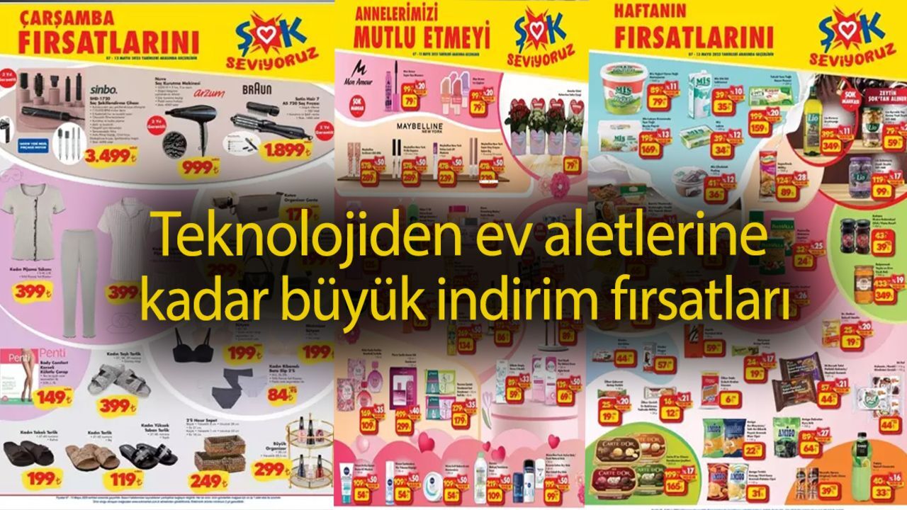 ŞOK'ta bu hafta neler var? Teknolojiden ev aletlerine kadar büyük indirim fırsatları ŞOK'ta bu hafta neler var? Teknolojiden ev aletlerine kadar büyük indirim fırsatları