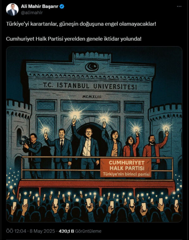 CHP'li Ali Mahir Başarır'dan skandal paylaşım! İstanbul Üniversitesi'nin tarihi kapısından Fetih Suresi'ni sildi CHP'li skandal paylaşım! İstanbul Üniversitesi'nin tarihi kapısından Fetih Suresi'ni sildi - 1. Resim