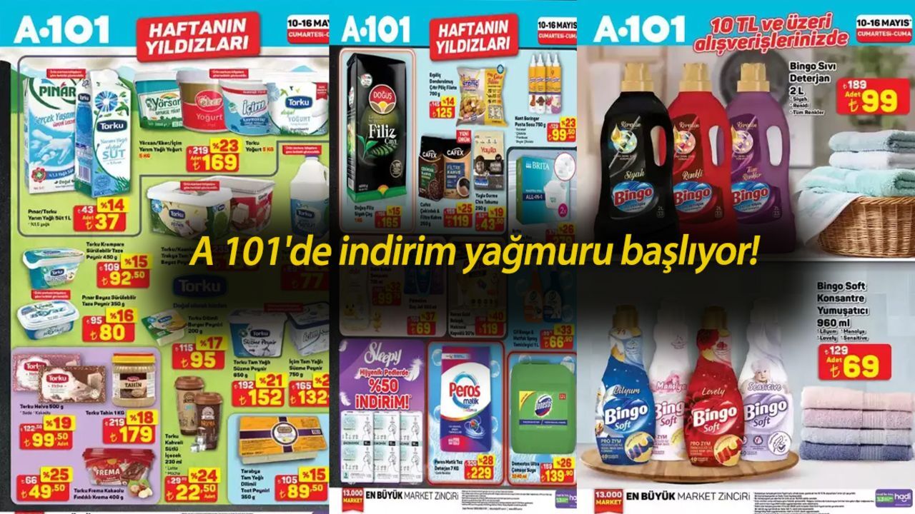 A 101'de indirim yağmuru başlıyor! Haftanın yıldızı raflarda A 101'de indirim yağmuru başlıyor! Haftanın yıldızı raflarda