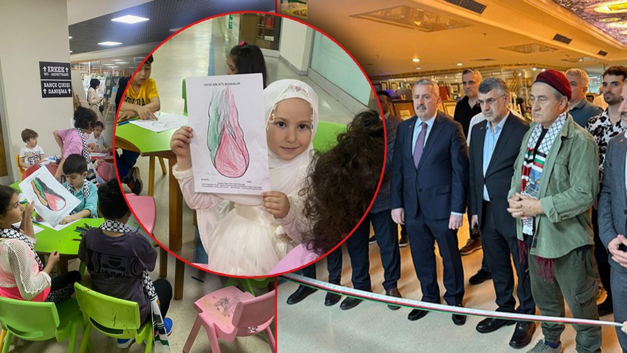 Çocuklar Gazze'yi çizerek öğrendi! Mimar Sinan Camii 'Acının Başkenti Filistin' sergisine ev sahipliği yapıyor Çocuklar Gazze'yi çizerek öğrendi! Mimar Sinan Camii 'Acının Başkenti Filistin' sergisine ev sahipliği yapıyor