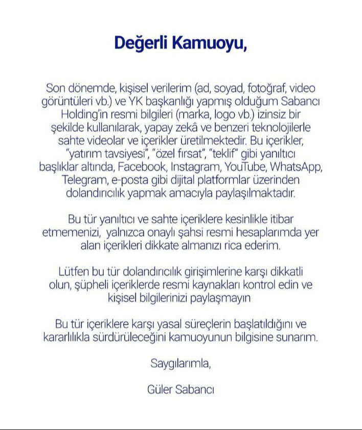 Selçuk Bayraktar'dan sonra şimdi de Sabancı! Yine aynı yöntemi kullandılar... - 1. Resim